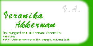 veronika akkerman business card